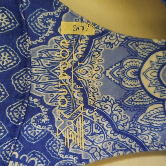 Boho style print athletic like dress - Picture 3 of 4